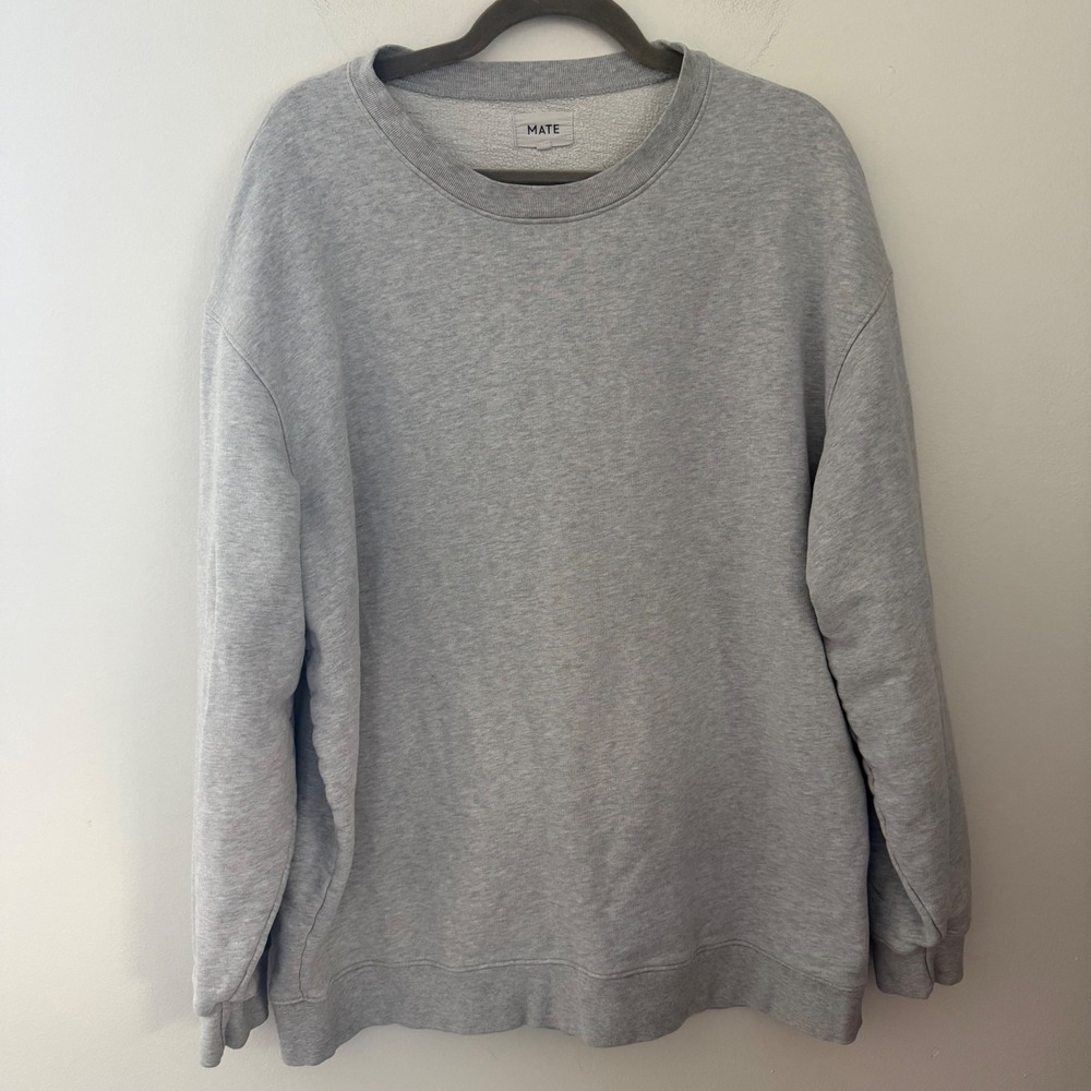 MATE the Label Organic Cotton Crewneck Sweatshirt Grey M/L